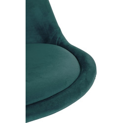 Fauteuil Sofia, en velours, rond, vert
