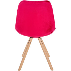 Fauteuil Sofia, en velours, rond, rouge