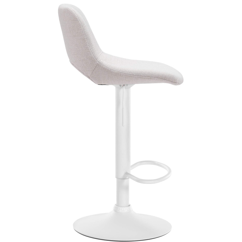 Tabouret de bar Camden tissu blanc crème
