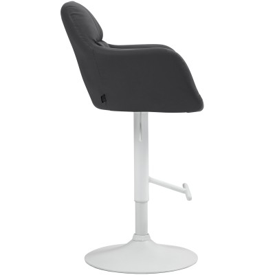 Tabouret de bar Natoma simili cuir blanc