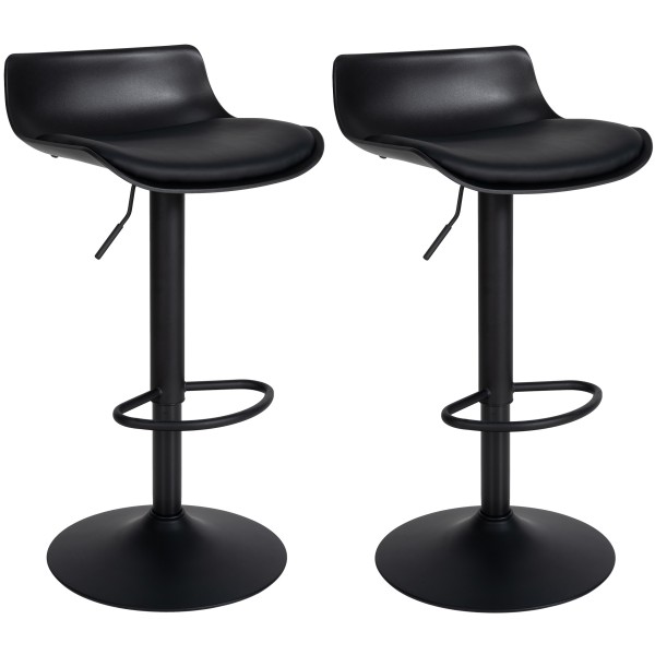 Lot de 2 tabourets de bar Aveiro simili cuir