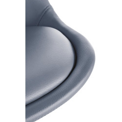 Fauteuil Sofia, similicuir, gris carré