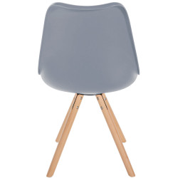 Chaise Sofia, en plastique, ronde, grise