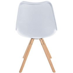 Chaise Sofia, en plastique, ronde, blanche