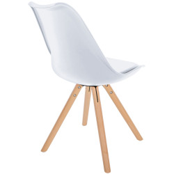Chaise Sofia, en plastique, ronde, blanche