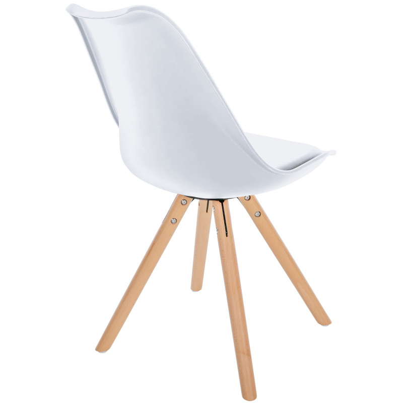 Chaise Sofia, en plastique, ronde, blanche