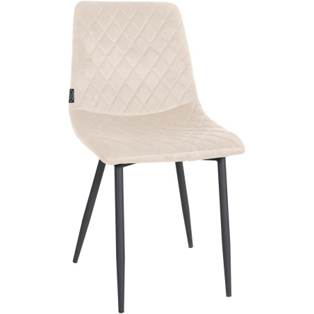 Fauteuil Telde, velours, crème