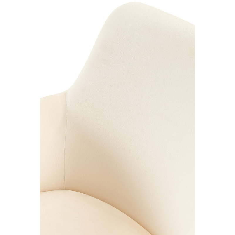 Chaise de salle à manger Olema velours crème