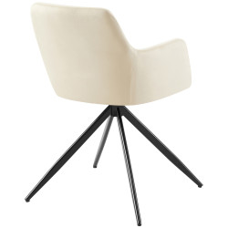 Chaise de salle à manger Olema velours crème