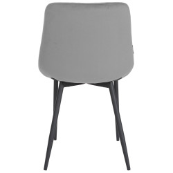 Chaise de salle à manger Victoria, velours gris