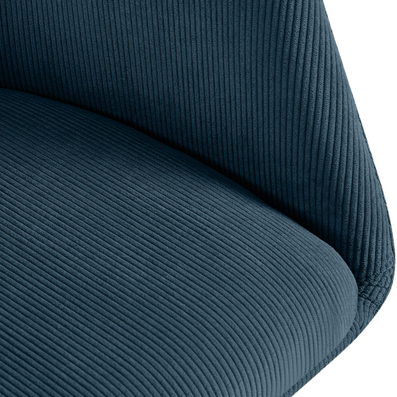 Chaise de salle à manger Olema Cord bleu