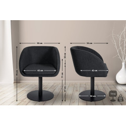 Chaise Gambo, feutre, anthracite