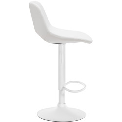 Lot de 2 tabourets de bar Camden, simili cuir, blanc
