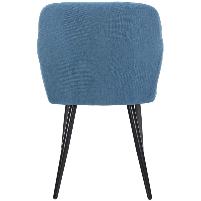 Ensemble de 2 chaises de salle à manger Shila, en tissu, bleues