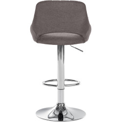 Lot de 2 tabourets de bar Milet tissu C gris foncé