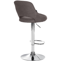 Lot de 2 tabourets de bar Milet tissu C gris foncé