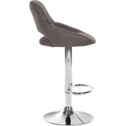 Lot de 2 tabourets de bar Milet tissu C gris foncé