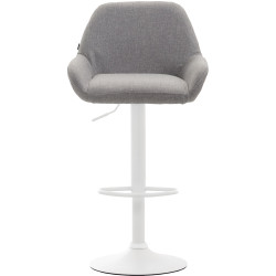 Tabouret de bar Braga en tissu blanc