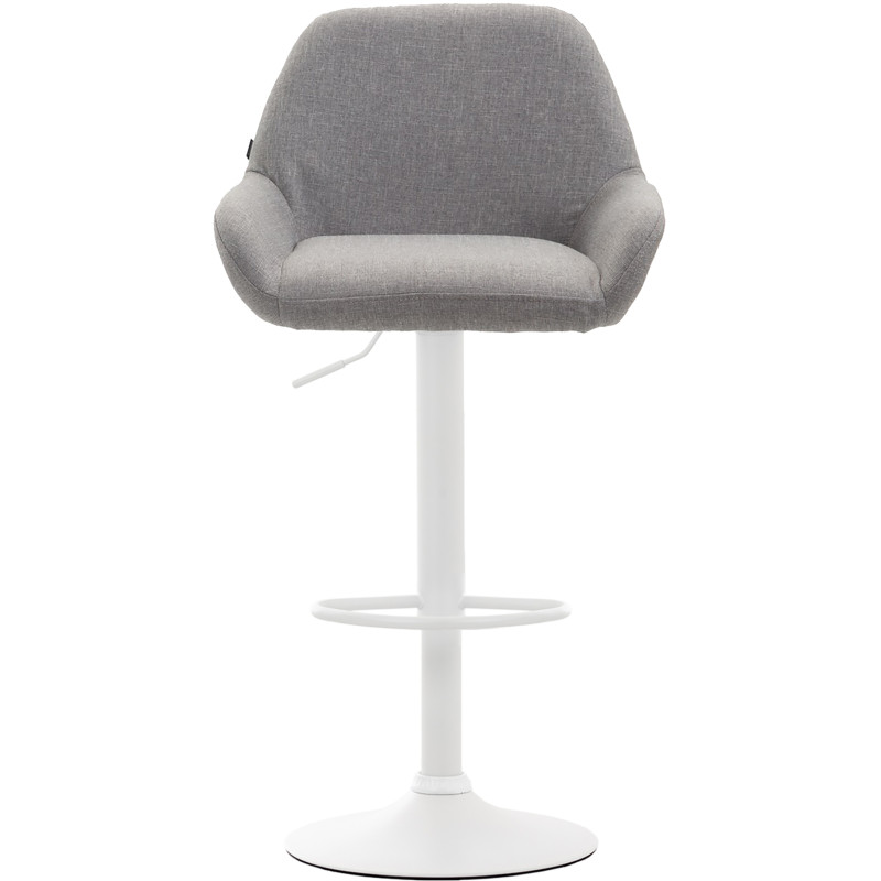 Tabouret de bar Braga en tissu blanc
