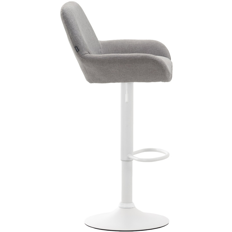 Tabouret de bar Braga en tissu blanc