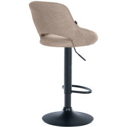 Lot de 2 tabourets de bar Milet tissu B taupe