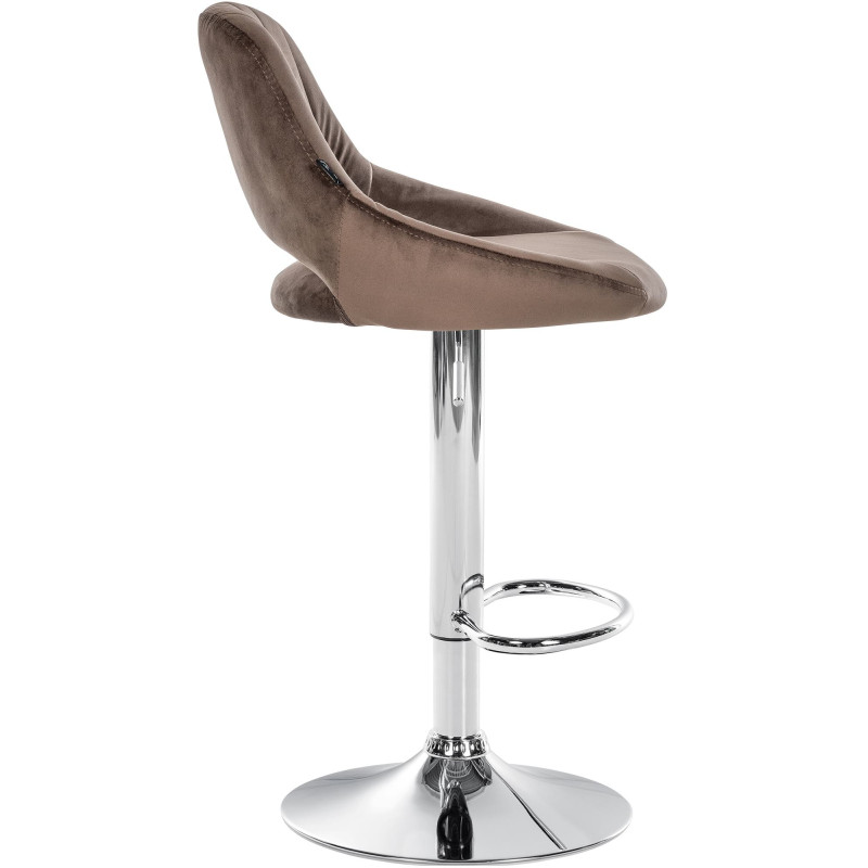 Lot de 2 tabourets de bar Milet velours C marron