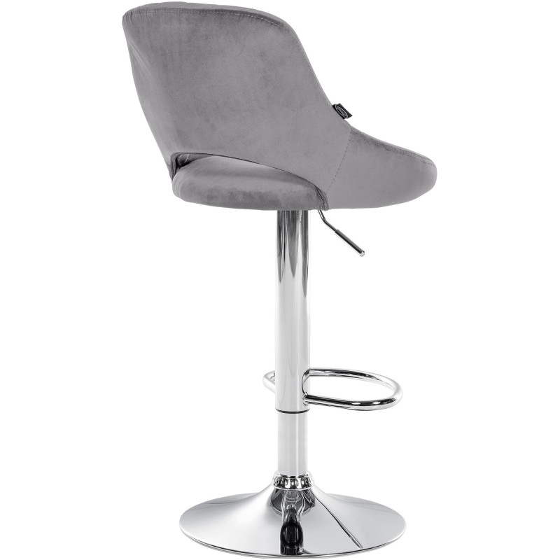Lot de 2 tabourets de bar Milet velours C gris foncé