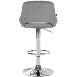 Lot de 2 tabourets de bar Milet velours C gris foncé