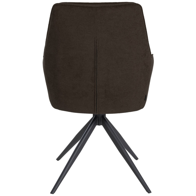 Chaise de salle à manger Jules, tissu marron