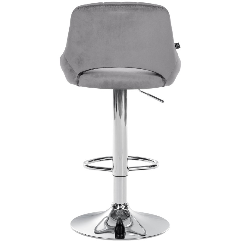 Lot de 2 tabourets de bar Milet velours C gris foncé