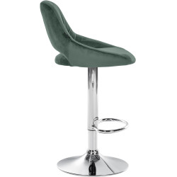 Lot de 2 tabourets de bar Milet velours C vert