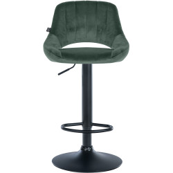 Lot de 2 tabourets de bar Milet velours B vert