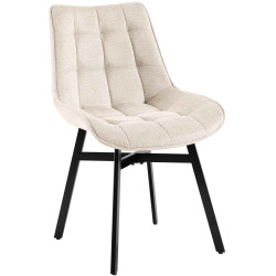 Fauteuil Colby, tissu crème