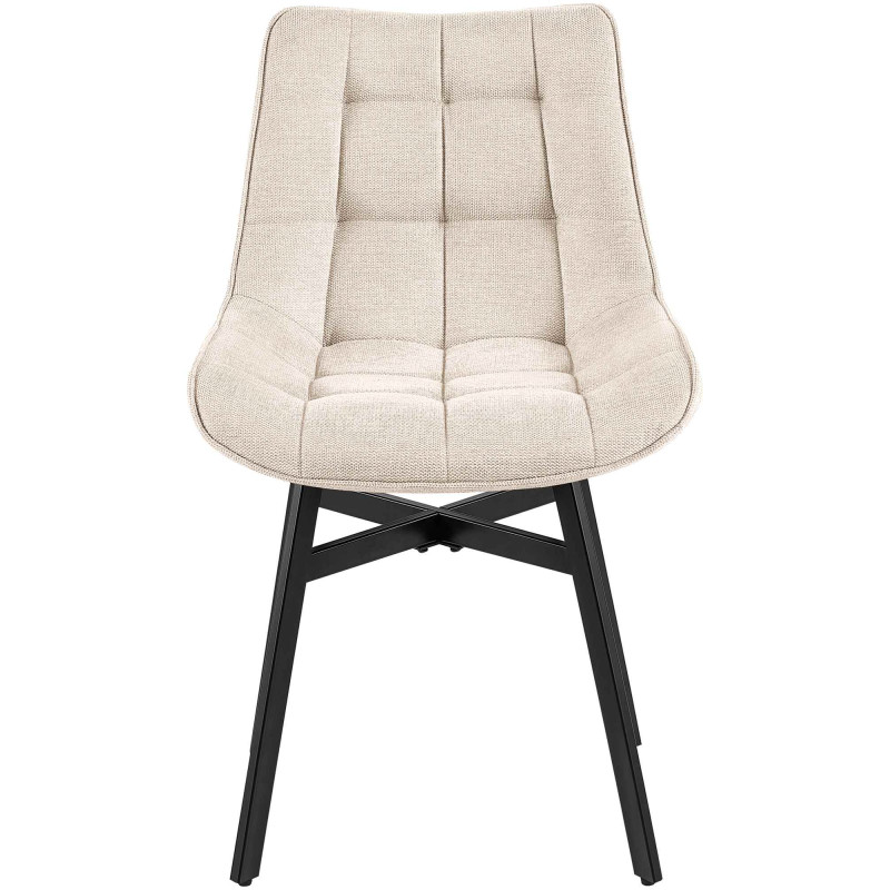 Fauteuil Colby, tissu crème