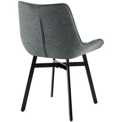 Fauteuil Colby, tissu gris foncé