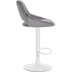 Lot de 2 tabourets de bar Milet velours W gris foncé