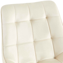 Fauteuil Colby, velours, crème
