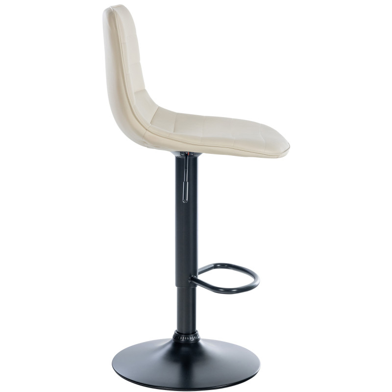 Lot de 2 tabourets de bar Lex simili cuir B crème