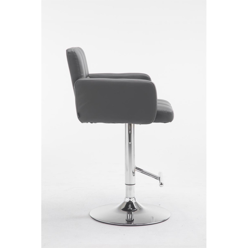 Tabouret de bar Los Angeles simili cuir C gris
