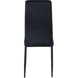 Chaise de salle à manger Mayfair, velours, noire
