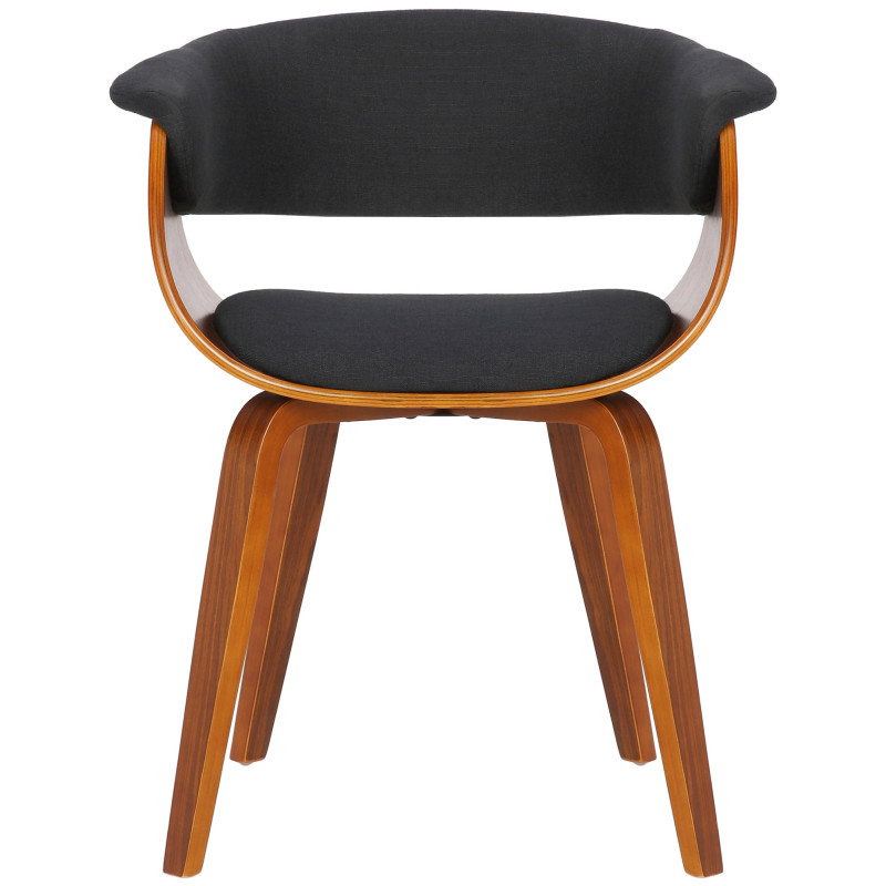 Fauteuil Bruce, tissu noyer/noir