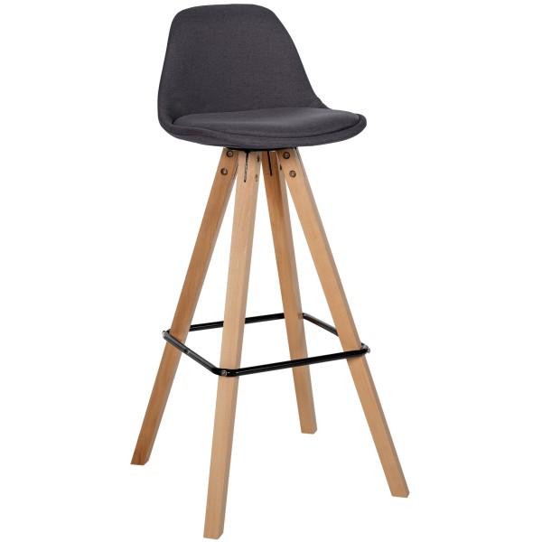 Tabouret de bar Corbin tissu Carré naturel