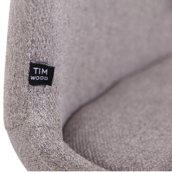 Ensemble de 2 chaises Luna, tissu gris