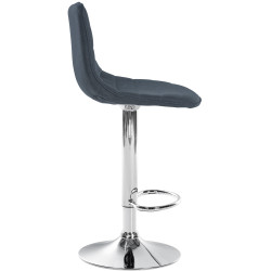Lot de 2 tabourets de bar Lex tissu C gris foncé