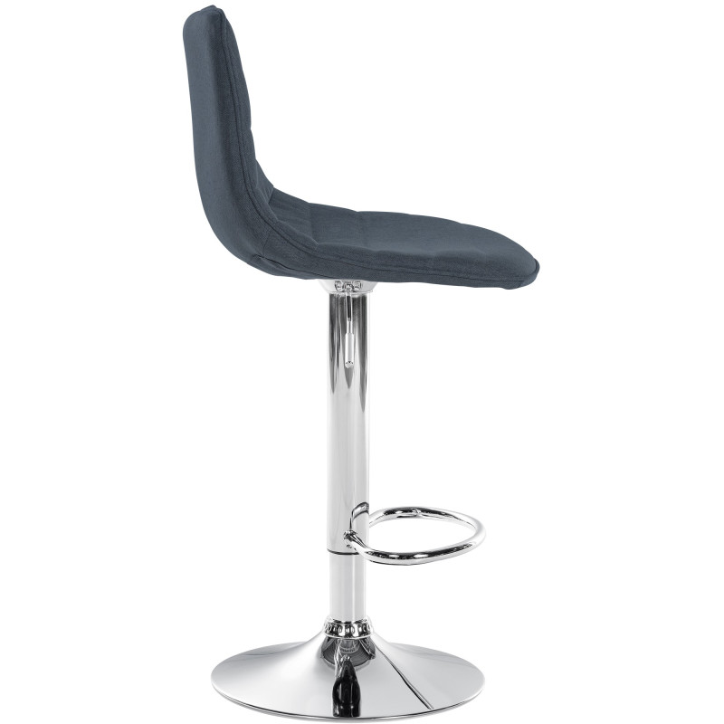 Lot de 2 tabourets de bar Lex tissu C gris foncé