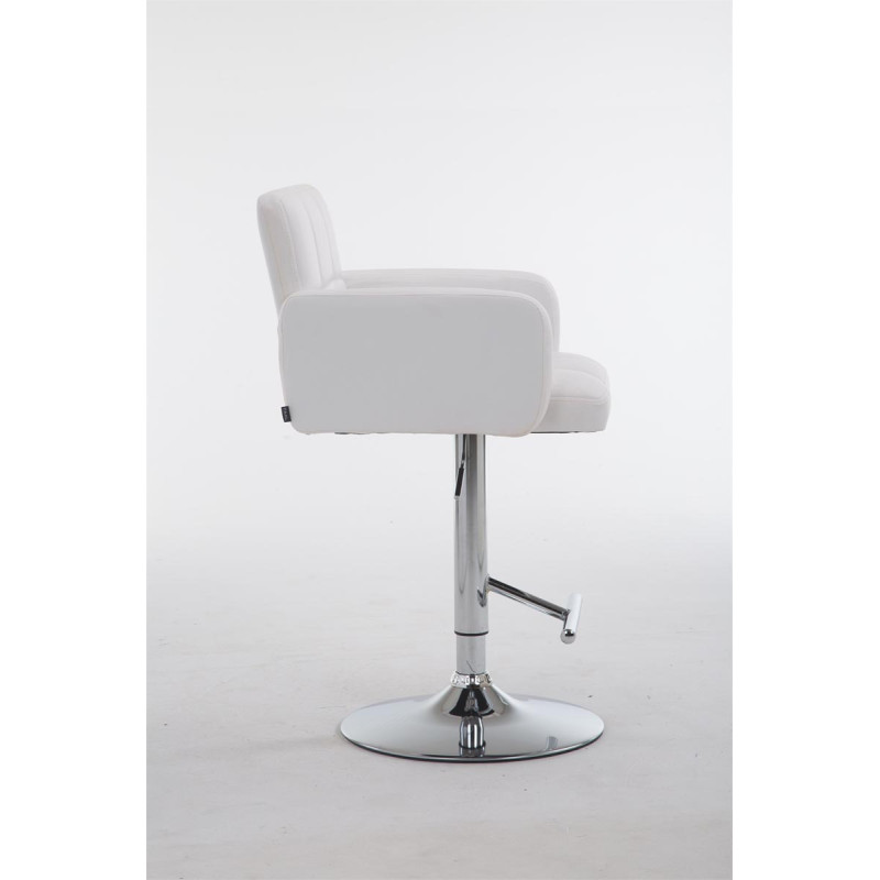 Tabouret de bar Los Angeles em couro artificial C branco