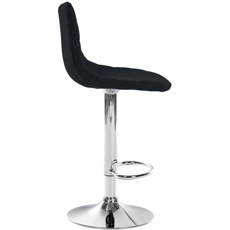 Lot de 2 tabourets de bar Lex tissu C noir