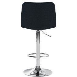 Lot de 2 tabourets de bar Lex tissu C noir