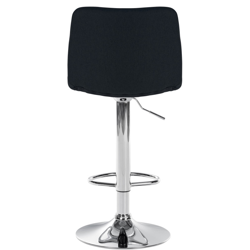 Lot de 2 tabourets de bar Lex tissu C noir
