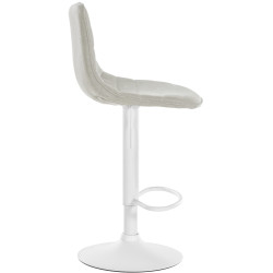 Lot de 2 tabourets de bar Lex tissu W crème